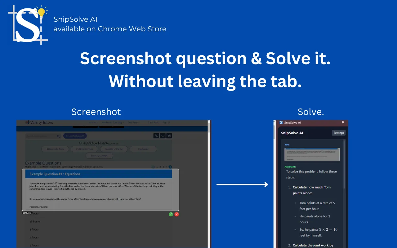 Screenshot question & get answer with AI